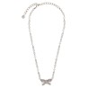 'Crystal Pearl Bow' necklace