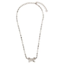 'Crystal Pearl Bow' necklace