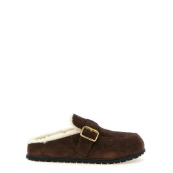 Suede sabots