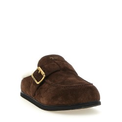 Suede sabots