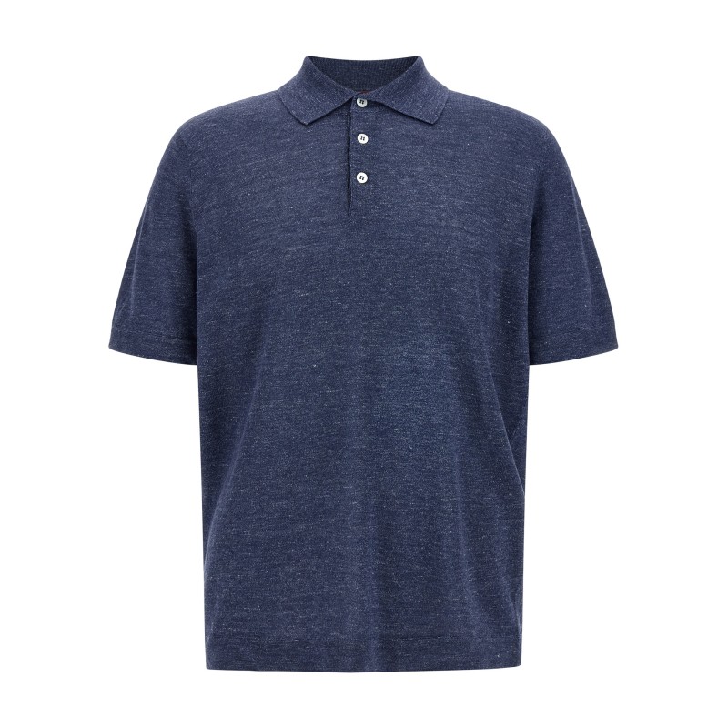 Linen cotton polo shirt