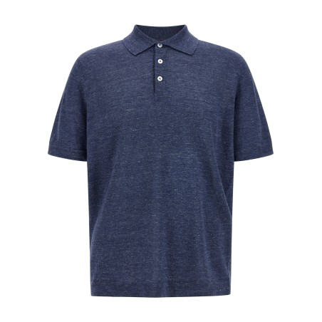 Linen cotton polo shirt