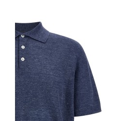 Linen cotton polo shirt