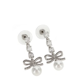 'Bow Crystal Charm' earrings