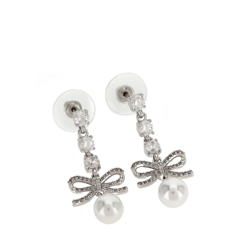 'Bow Crystal Charm' earrings