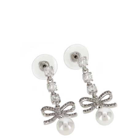 'Bow Crystal Charm' earrings