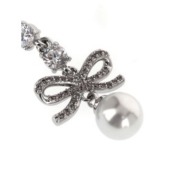 'Bow Crystal Charm' earrings