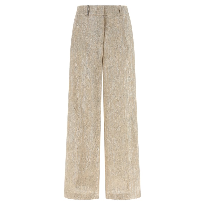 Lamé thread trousers