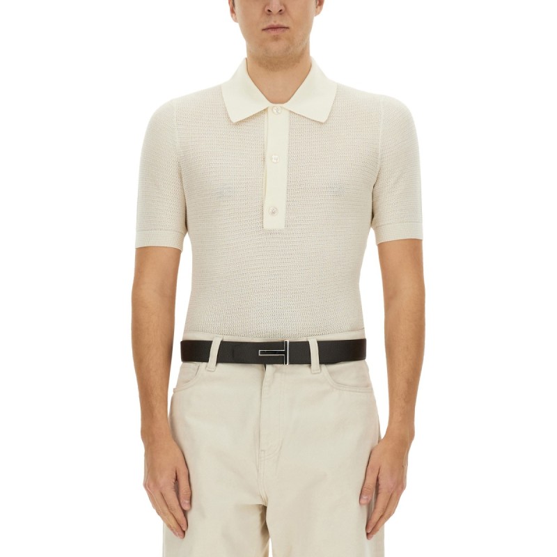 COTTON AND SILK POLO SHIRT