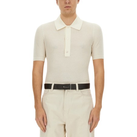 COTTON AND SILK POLO SHIRT
