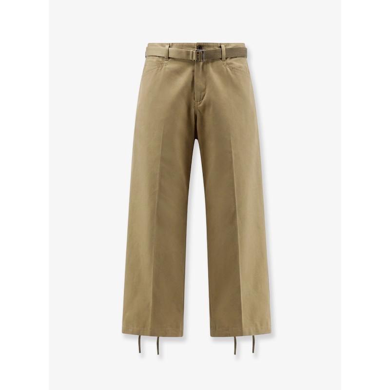 Cotton trousers with belt