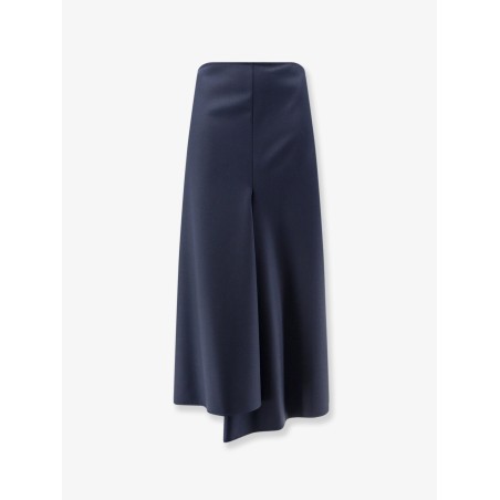Wool blend long skirt