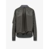 Wool blazer with nylon sleeves