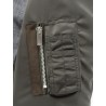 Wool blazer with nylon sleeves
