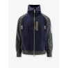 Cotton blend sweatshirt with nylon sleeves