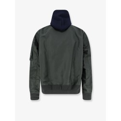 Cotton blend sweatshirt with nylon sleeves