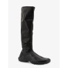 Stretch leather boots