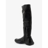 Stretch leather boots
