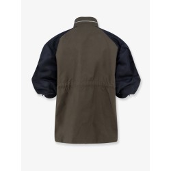 Canvas jacket with nylon sleeves
