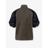 Canvas jacket with nylon sleeves