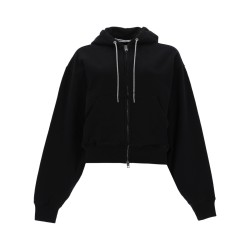 FELPA CON ZIP E CAPPUCCIO