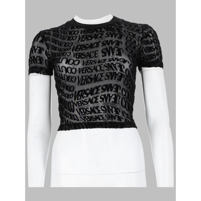 T-SHIRT CROPPED CON STAMPA LOGO