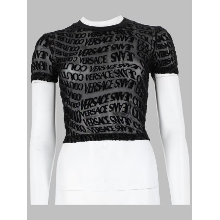 T-SHIRT CROPPED CON STAMPA LOGO