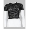 T-SHIRT CROPPED CON STAMPA LOGO