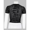 T-SHIRT CROPPED CON STAMPA LOGO