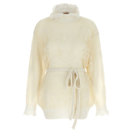 Jacquard yarn sweater