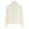 Two-material padded cardigan