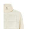 Two-material padded cardigan