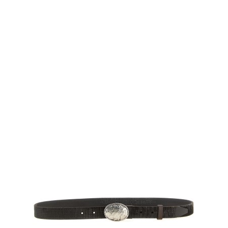 'Texture' leather belt