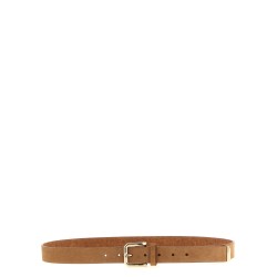 Inverted leather belt