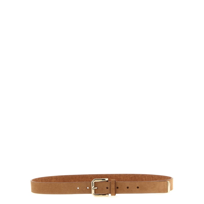 Inverted leather belt