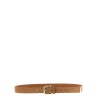 Inverted leather belt
