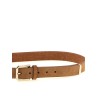 Inverted leather belt