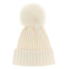 Pompon wool beanie
