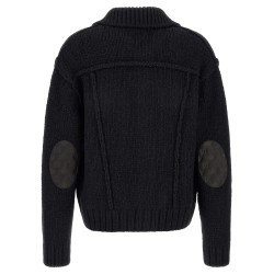 Logo patch cardigan