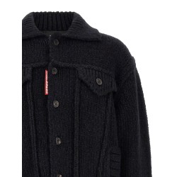Logo patch cardigan