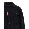 Logo patch cardigan