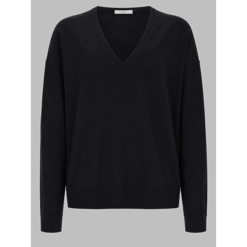 MAGLIA IN CASHMERE CON SCOLLO A V