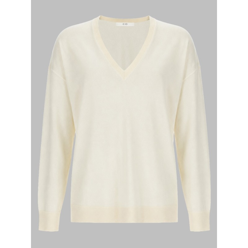MAGLIA IN CASHMERE CON SCOLLO A V