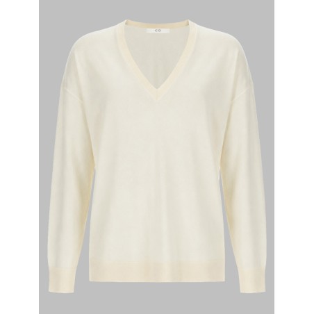 MAGLIA IN CASHMERE CON SCOLLO A V