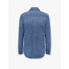 Denim shirt with embroidered logo