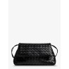 Leather shoulder bag with Intrecciato pattern