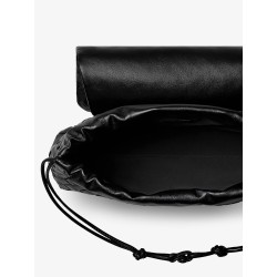 Leather shoulder bag with Intrecciato pattern
