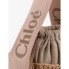 Woody raffia bucket bag