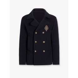 Virgin wool blazer with iconic crest