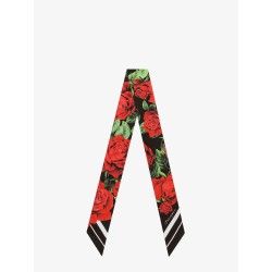 Silk twill bandeau with Bouquet Rose print